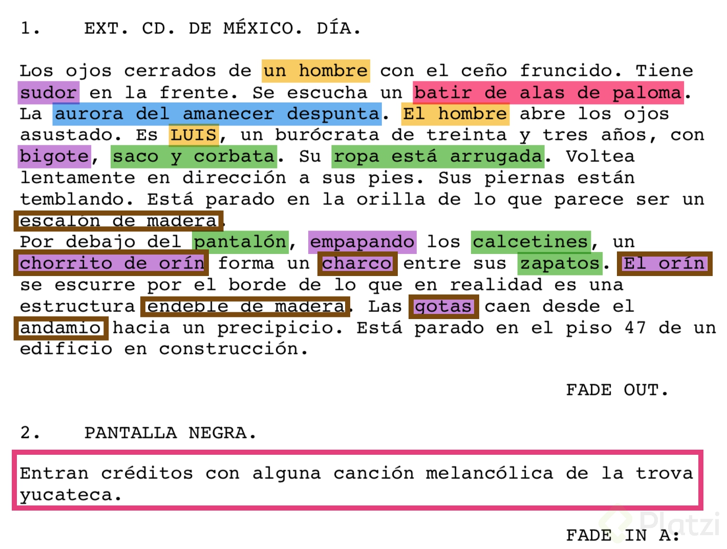 Desglose de Secuencias (Breakdown) Platzi